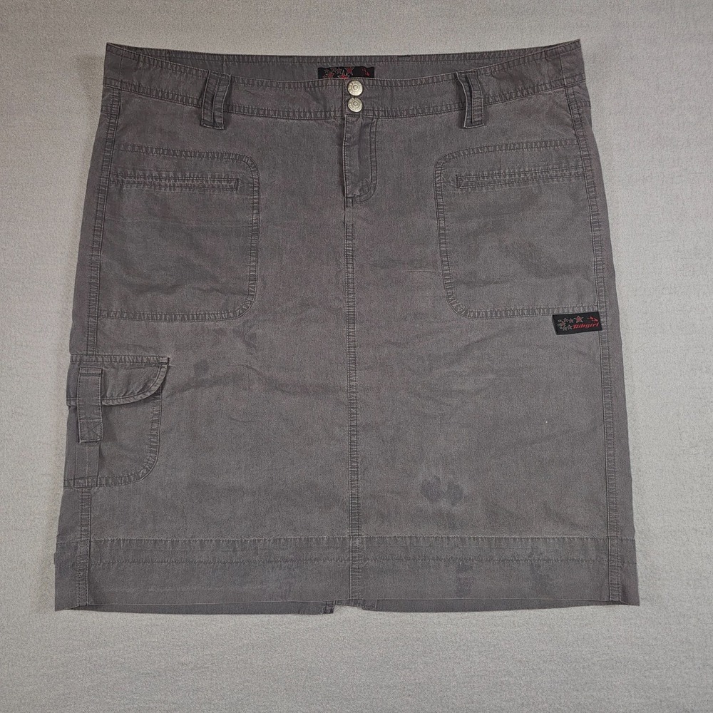 Kik Girl Skirt Women 16 Gray Cargo 90s Skater Y2K Grunge Cargo